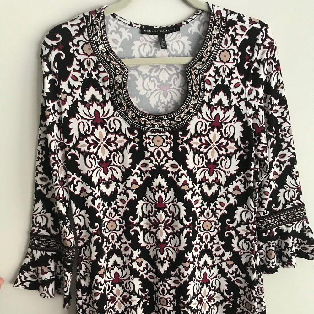White House Black Market Printed Tunic